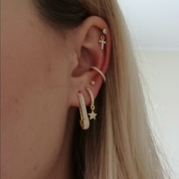 Safety Pin Earrings - Picture 5 of 7